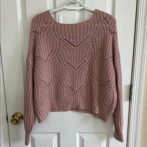 Cozy Pink Knit Sweater